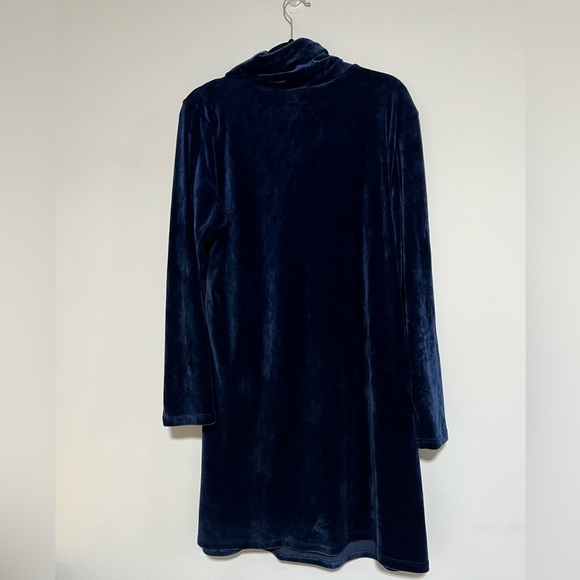 NWT Ekouaer Cozy Velour Cowl Neck Long Sleeve Nightgown Size XL - Picture 2 of 8